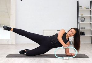 Anneau De Pilates (Cercle Magique) 38 Cm - Noir/Gris - Neuf