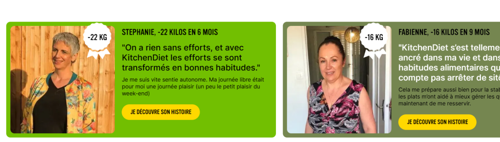 résultats de perte de poids KitchenDiet 