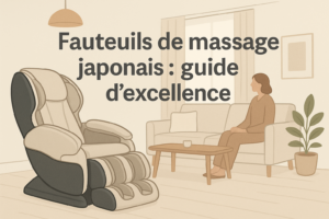 fauteuil massant japonais haut de gamme dans un salon contemporain lumineux