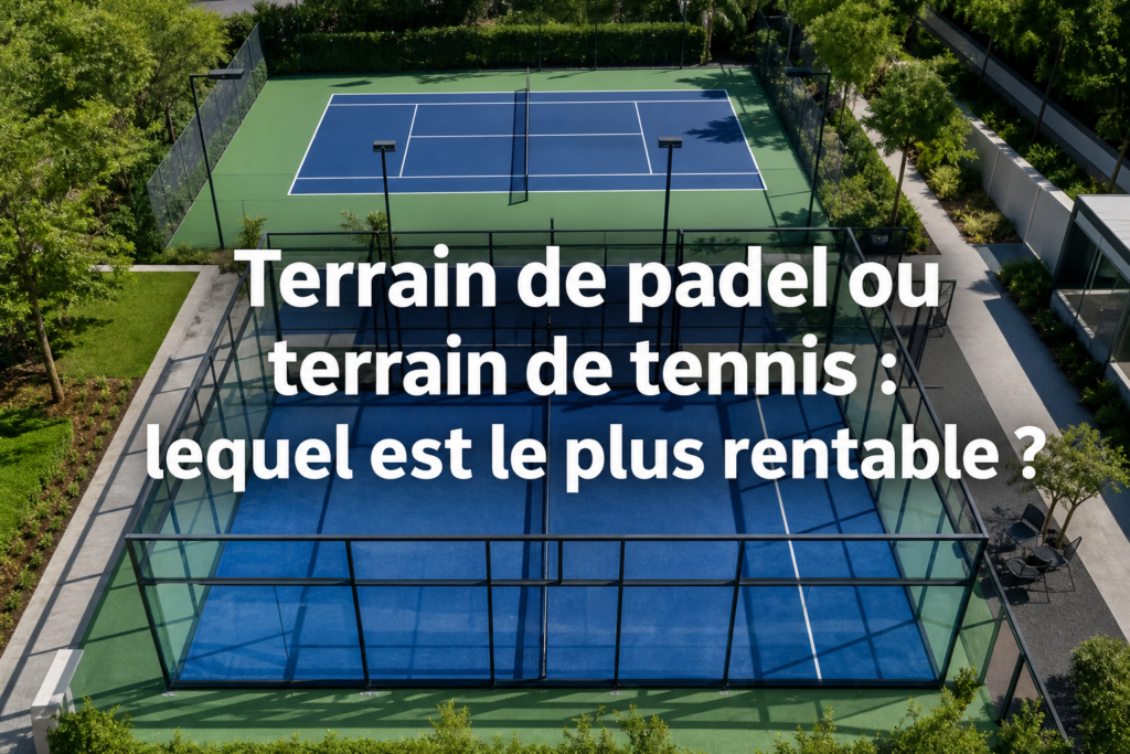Terrain de padel ou tennis, complexe sportif comparé